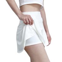 Falda de Yoga dividida 2 en 1, pantalones cortos antiexposición, falda deportiva elástica de cintura alta, ropa deportiva para gimnasio, forro de seguridad, falda de verano para mujer - details 4