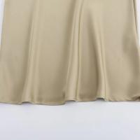 Vestido largo plisado sin mangas para mujer, prenda de seda con textura satinada, cuello redondo, elegante y a la moda - details 19