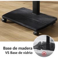 Soporte TV de Pie con Ruedas Blanco para Pantallas de 32 a 70 Pulgadas,Giro de 60 ° ,MAX VESA 600*400mm,Ajuste de Altura,Gestión de Cables, Soporte TV Ruedas con 2 Estantes y Base Madera - details 11