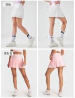 Nuevas faldas pantalón de tenis deportivas para mujer, medias de cintura alta, pantalones cortos de tenis para Yoga, faldas con bolsillos, minifaldas plisadas sólidas antiagotamiento - details 21