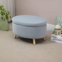Taburete de Almacenamiento de Terciopelo Puff Tapizada con Tapa Extraíble Patas de Madera - details 10