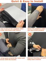 Extensor de asiento de avión para niños pequeños, cama de viaje para ahorrar el regazo de mamá, reposapiés portátil para niños pequeños para asiento económico de vuelo - details 4