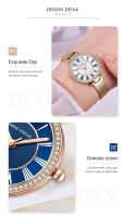Reloj de Pulsera de Acero Inoxidable con Malla de Milanesa Reloj de Cuarzo Japonés Impermeable para Mujeres Regalo Elegante - details 9