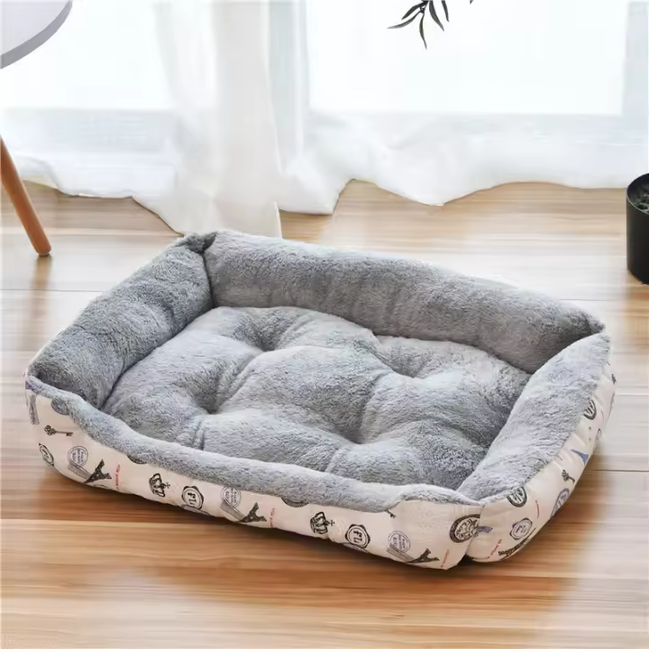 Alfombrilla para Dormir de Mascotas Hipoalergénica Alfombra de Cama de Algodón para Perros y Gatos - 1