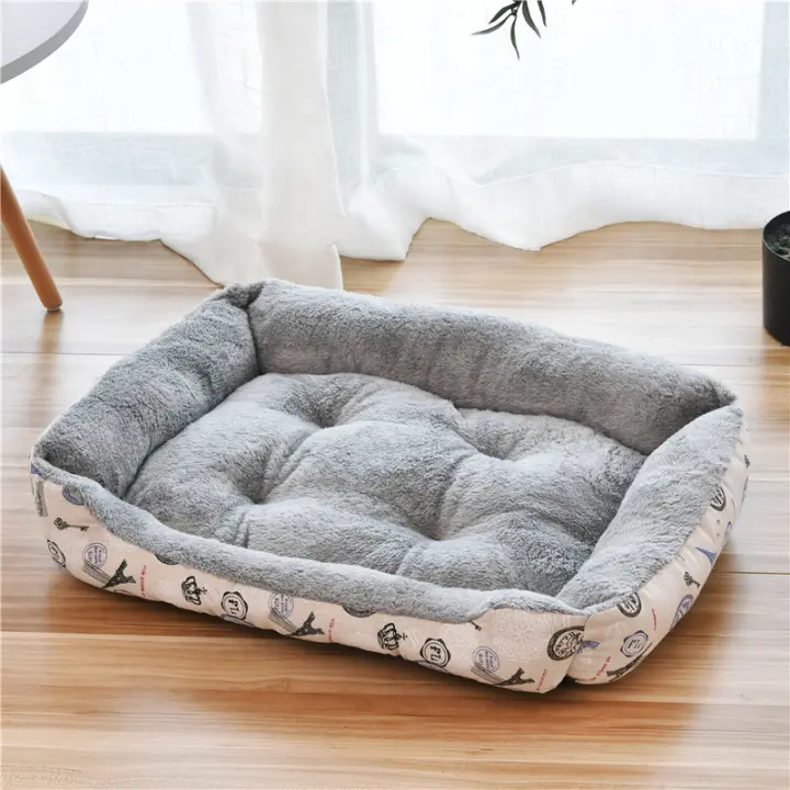 Alfombrilla para Dormir de Mascotas Hipoalergénica Alfombra de Cama de Algodón para Perros y Gatos - 1