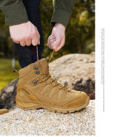 Botas de entrenamiento de combate tácticas para hombre, zapatos de senderismo de respuesta rápida antidesgaste para acampar al aire libre, zapatillas de pesca y caza - details 17