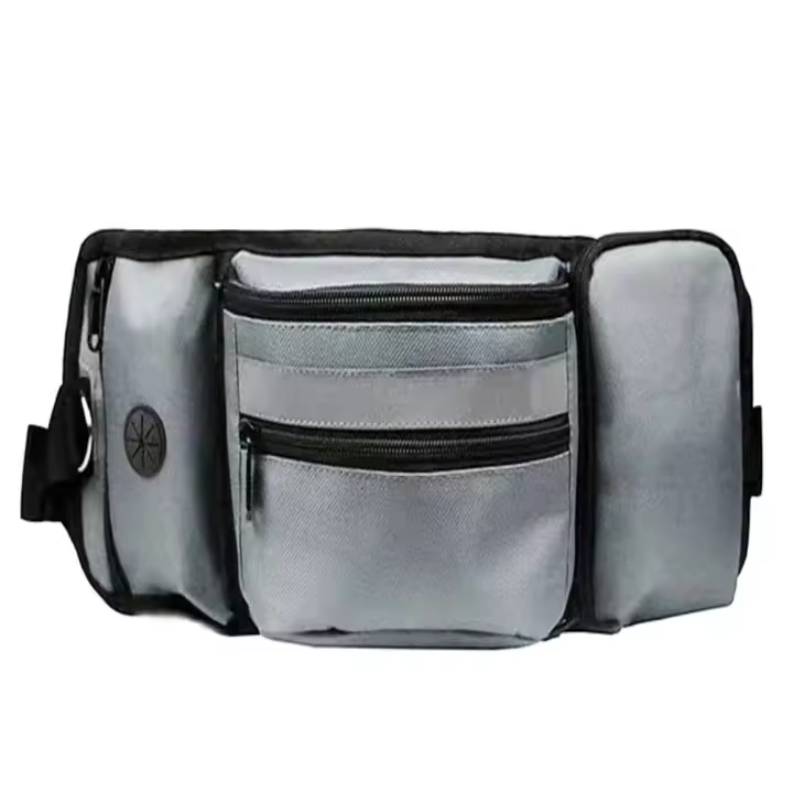 Bolsa para golosinas para perros manos libres, gran capacidad con portabotellas, riñonera para correr, dispensador de Bolsa para popó, puntadas reflectantes - 1