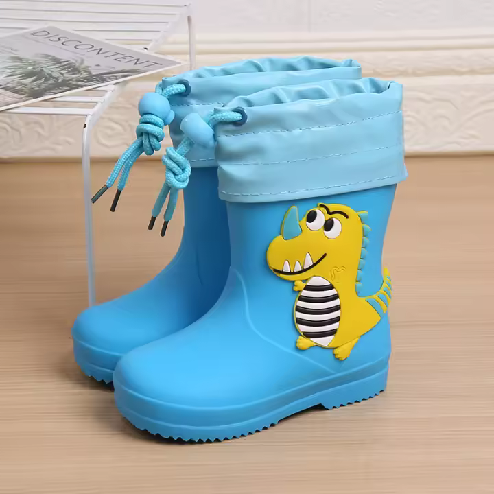 Zapatos de lluvia de dibujos animados para niños, lindos niños y niñas, botas de lluvia impermeables para bebés, niños, antideslizantes, zapatos de agua para estudiantes, zapatos de goma. - 1