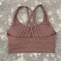 Sujetador Deportivo Para Mujer En Color Sólido Fitness Yoga Gimnasio Deporte Con Almohadillas De Pecho Alta Calidad Absorbedora De Choques Talla Ajustable Top De Entrenamiento - details 7