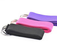 Correa de Yoga elástica con hebilla de anillo en D, cinturón de entrenamiento de algodón duradero, ejercicio de Fitness deportivo, correas ajustables para cintura y pierna - details 8