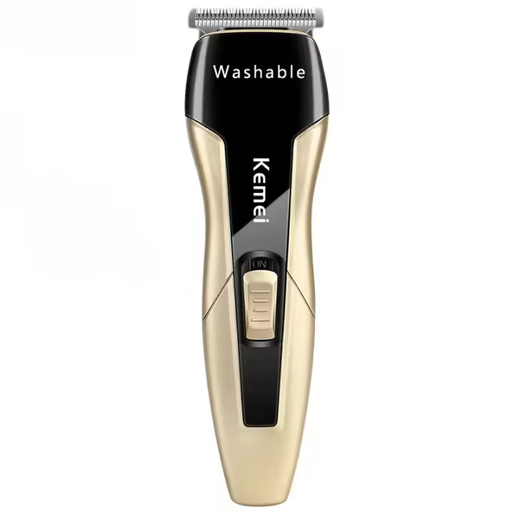 Kemei-cortadora de pelo eléctrica lavable, cortadora de pelo profesional, tallado de cabeza baldeada, máquina de corte de pelo, barbero, 0mm - 1