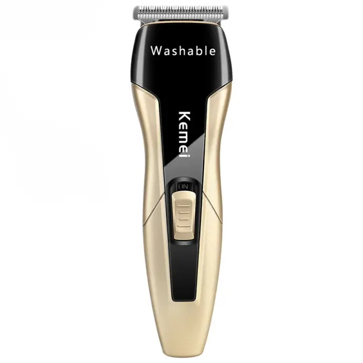 Kemei-cortadora de pelo eléctrica lavable, cortadora de pelo profesional, tallado de cabeza baldeada, máquina de corte de pelo, barbero, 0mm - 1