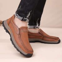Nuevos zapatos informales de alta calidad + cuero + vestido + zapatos antideslizantes de cuero genuino para hombre 2025 zapatos deportivos formales italianos de lujo de marca - details 2