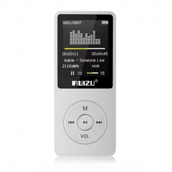 Reproductor MP3 Original RUIZU X02 con pantalla de 1.8 pulgadas puede reproducir 100 horas 4-64GB con FM E-Book y reloj datos mp4 de la marca RJYLZ - 1