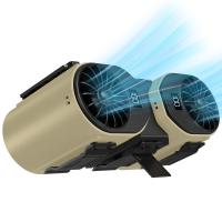 Ventilador inalámbrico de doble salida dividido 2 en 1 para colgar en la cintura, ventilador portátil de viento de cinco engranajes, 10000mAh, ABS, ventilador de cintura colgante para senderismo - details 5