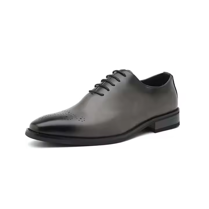 Nuevo vestido de zapato de lujo de cuero para hombre, talla 46, con cordones, zapatos de boda deportivos puntiagudos, moda de fábrica de Wenzhou - 1