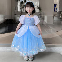 Vestido de Cosplay de princesa Cenicienta para niña y niño, tutú de Carnaval con lentejuelas, ropa de malla para regalo de cumpleaños - details 5