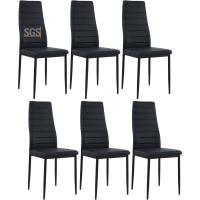 Sillas de Comedor Juego de 4 Sillas de Metal para Cocina, Silla de Mesa Comoda Silla con Asiento Tapizado, Negro - details 127