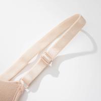 Cómodo sujetador de algodón sin aros con escote en V profundo, sujetador ajustado con lazo para mujer, ropa interior push-up ajustable antiflacidez para niñas - details 8