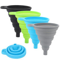 Embudo de silicona Universal para motor de coche, lavadora de líquido, cambio de fluido, plegable, portátil, para cambio de aceite de motor de gasolina - details 1