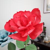 Flor de Magnolia simulada 3D, 30/50CM, flor de simulación de espuma colorida, paisaje de centro comercial, decoración de boda, flor simulada - details 10