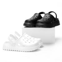 Lucyever-zapatos de verano con agujeros para mujer, zuecos de Punta cerrada sólidos, zapatillas de playa de Eva, toboganes antideslizantes con nubes, 2024 - details 1