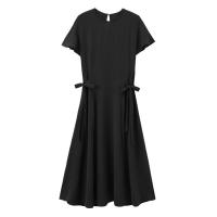 OUWU- Venta Rápida Nuevo Vestido De Mujer Estilo Europeo Vestido Redondo Con Lazo Ajustado A La Cintura Decoración De Lazo A La Moda Ropa De Mujer - details 4