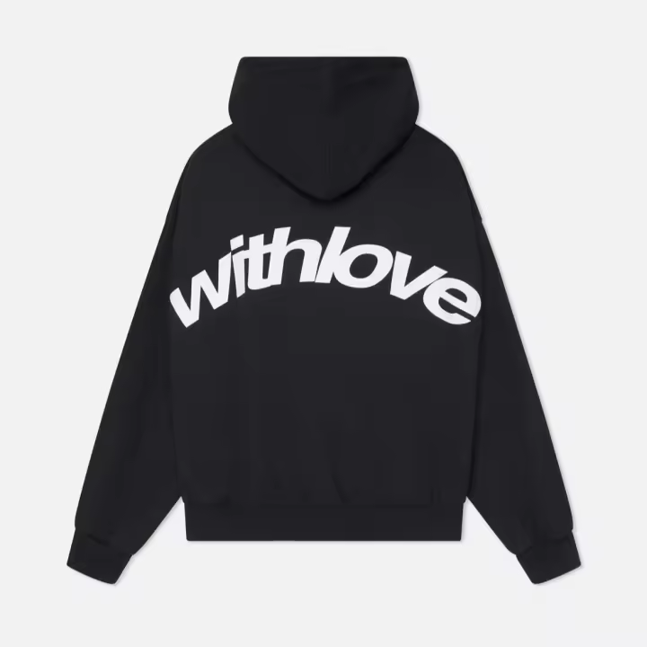Sudadera con capucha con estampado de letras grandes, Sudadera con capucha de hip-hop, chaqueta retro de manga larga - 1