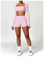 Pantalones cortos de Yoga para mujer, ropa de gimnasio de cintura alta, pantalones cortos deportivos de ciclismo - details 35
