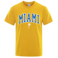 Camisetas con letras de la ciudad de la costa de Miami para hombre, ropa informal holgada de gran tamaño, camisetas de algodón con dibujos animados para hombre, camisetas callejeras - details 18