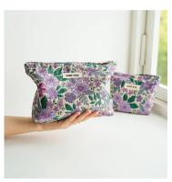 Bolsa de Maquillaje de Viaje de Lienzo de Doble Capa de Alta Calidad Bolsa de Almacenamiento Portátil para Mujeres con Estampado Bolsa de Maquillaje de Gran Capacidad - details 12