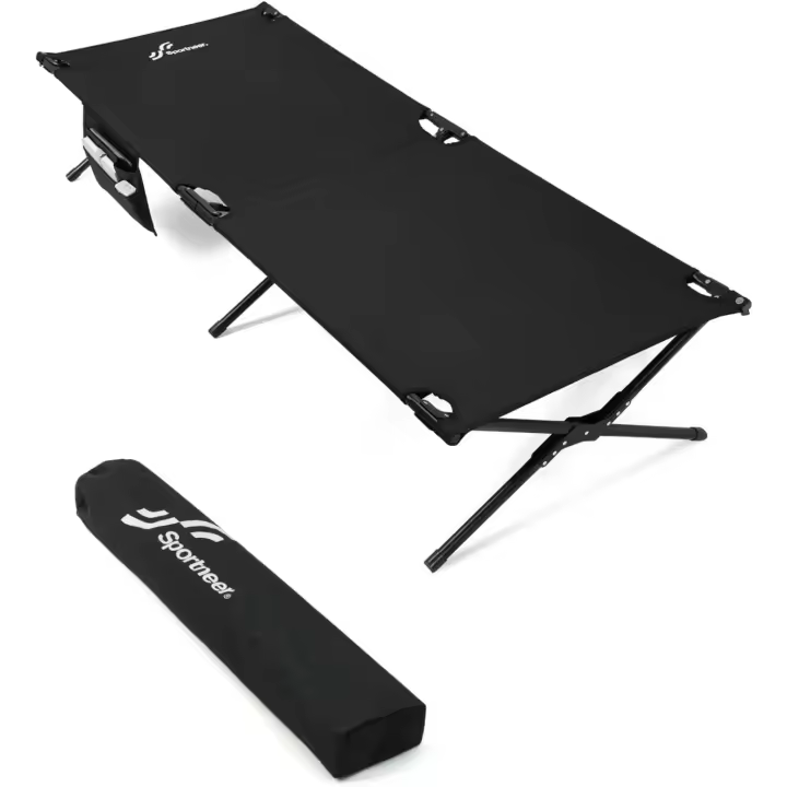 Cama de Campamento Portátil Cama Plegable Resistente para Adultos, Adolescentes, Viajes al Aire Libre, Tienda de Campaña, Salón - 1