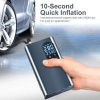 Inflador de neumáticos de coche inalámbrico, compresor de aire recargable por USB, aleación de aluminio, 6000mAh, para motocicletas, bicicletas y bolas - details 7