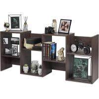 Estantería decorativa/estantes flotantes/Estantería de madera/Estantería con 4 estantes, oficina,modular, sala de estar, biblioteca - Display Shelf SRK-W3 - Marrón ceniza - details 74