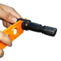 Juego de llaves de combinación de material plástico compuesto, instalación de llave Solar de extracción, color naranja y negro, 2 pares - details 4