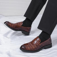 Zapatos Lefu para hombre, calzado sencillo y versátil con relieve sonriente, moda británica de negocios, talla grande - details 13