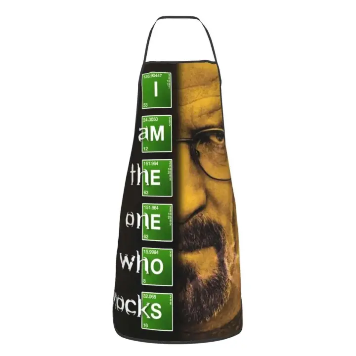 Babero personalizado Breaking Bad Time delantales hombres mujeres Unisex adulto Chef cocina Walter White Tablier cocina jardinería - 1