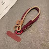 Funda de Teléfono Tejida a Color de Colisión Universal Colgante de Mano Corto con Cinturón Versátil - details 7