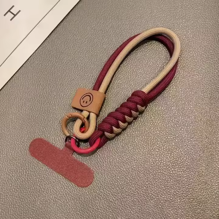 Funda de Teléfono Tejida a Color de Colisión Universal Colgante de Mano Corto con Cinturón Versátil - 1