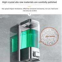 Dispensador de jabón líquido de 500ml, gran capacidad, ventana Visible, desinfectante de manos, sin perforaciones, montado en la pared, 1/2/3 Uds. - details 15