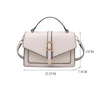 Bandolera mensajero de cuero de PU elegante, bolso bandolera de Color sólido, bolso de mano para mujer - details 0