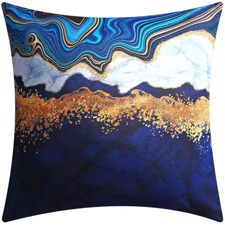 Funda de almohada nórdica con estampado de flores, cubierta de cojín de doble cara para sofá, sala de estar, oficina, 45cm, decoración del hogar - 1