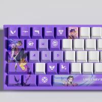 Valorant Clavo Keycap Set Anime dibujos animados lindo teclado gorras oem / ASA perfil 11/14/29/119keys teclados para teclado mecánico 75% MX Switch rosa púrpura artesano punto teclados Accesorios de juegos - details 4