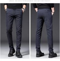 Pantalones de felpa de invierno para hombre, pantalones de negocios a la moda, cálidos, con cordón de terciopelo, gruesos, informales, elásticos, ropa masculina 28-29 - details 17
