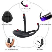 Empaque privado Vibrador Sexy de 7 velocidades Control remoto Anillo vibratorio Anillos de bloqueo de eyaculación precoz de silicona elástica Juguetes sexuales para hombres - details 5