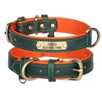 Placa de identificación de cuero personalizada, collares para perros, collar suave y estable, grabado gratuito para perros pequeños, medianos y grandes - details 12