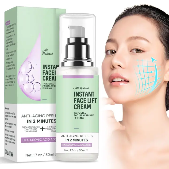 Feugole crema facial instantánea, crema para apretar y levantar la piel del cuello para mujeres con extracto de plantas, suero antienvejecimiento para suavizar el cuello y los ojos - 1