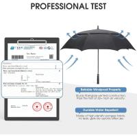 Paraguas de golf con apertura automática, paraguas impermeables a prueba de viento con techo doble extra grande de gran tamaño - details 1