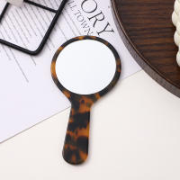 Espejo redondo de acetato Retro, espejo de maquillaje portátil y compacto, espejo pequeño de mano para retoque de maquillaje diario - details 2