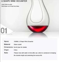 Botella de vino grande hecha a mano de alta calidad, 1500ml, vaso, vino, whisky, brandy, dispensador de champán, botella de cristal de regalo para bar en casa - details 0